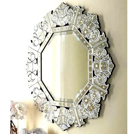 Geometric Floral Mosaic Mirror Geometric Floral Mosaic Mirror